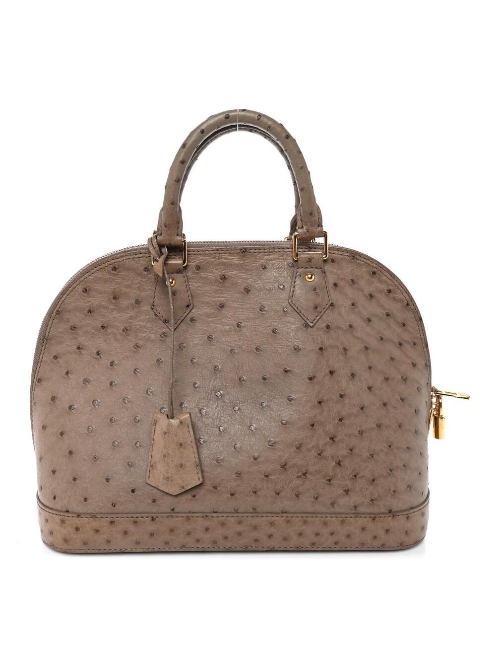 Louis Vuitton Ostrich Alma Pm Gris #291072L39B